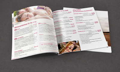 Prospekt rowi flyer Romantischer Winkel massagen kosmetik